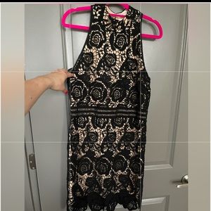Nicole Miller artelier black crochet dress small